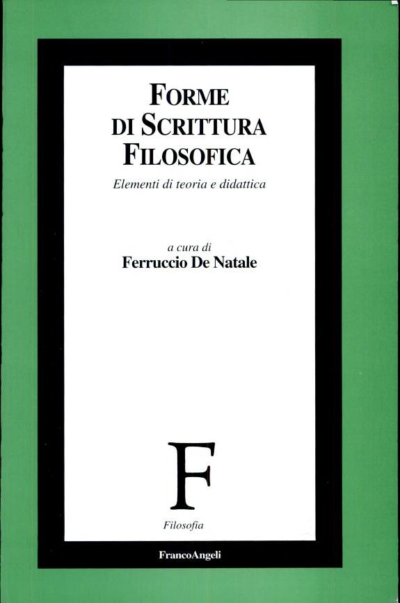 Couverture : Forme di scrittura filosofica