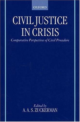 Couverture : Civil justice in crisis
