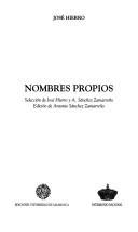 Couverture : Nombres propios