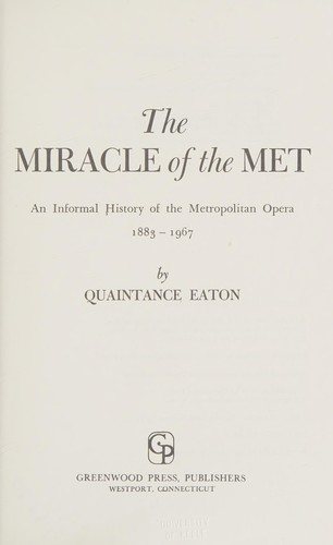 Couverture : The miracle of the Met