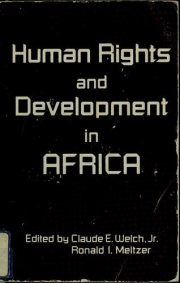 Couverture : Human rights and development in Africa