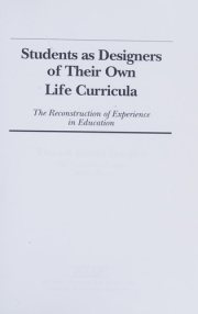 Couverture : Students as designers of their own life curricula