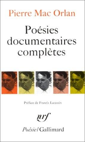 Couverture : Poésies documentaires complètes