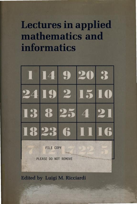 Couverture : Lectures in applied mathematics and informatics