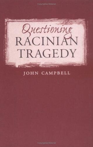 Couverture : Questioning Racinian tragedy