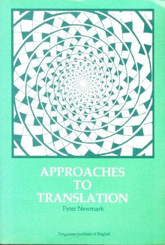 Couverture : Approaches to translation