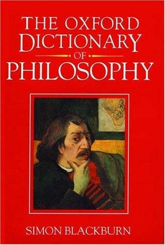 Couverture : The Oxford dictionary of philosophy