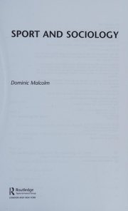Couverture : Sport and Sociology
