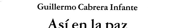 Couverture : Así en la paz como en la guerra.