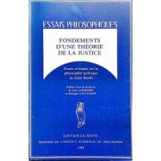 Couverture : Fondements d'une théorie de la juticie : essais critiques sur la philosophie politique de John Rawls
