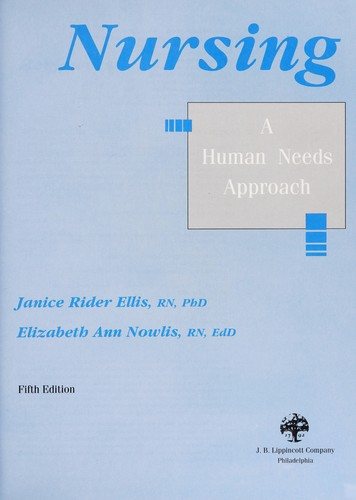 Couverture : Nursing, a human needs approach