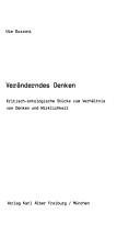 Couverture : Veränderndes Denken