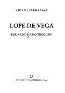 Couverture : Lope de Vega (Vidas Literarias)