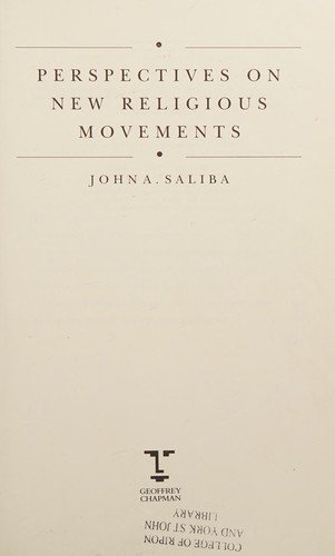 Couverture : Perspectives on new religious movements