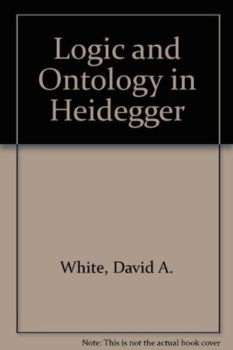 Couverture : Logic and ontology in Heidegger