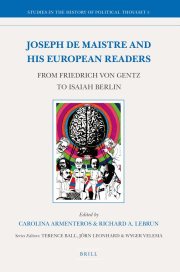 Couverture : Joseph de Maistre and his European readers