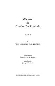 Couverture : Œuvres de Charles de Koninck