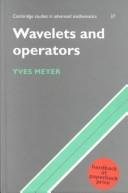 Couverture : Wavelets and operators