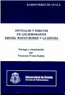 Couverture : Artículos y ensayos en los semanarios España, Nuevo Mundo y La Esfera