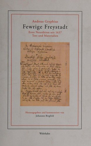 Couverture : Fewrige Freystadt