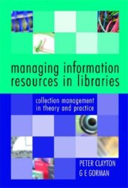 Couverture : Managing Information Resources in Libraries