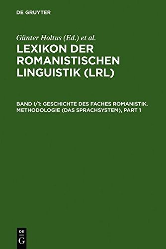 Couverture : Lexikon der romanistischen Linguistik