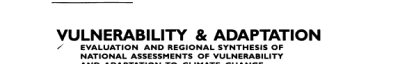 Couverture : Vulnerability & adaptation