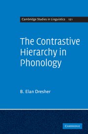 Couverture : The contrastive hierarchy in phonology