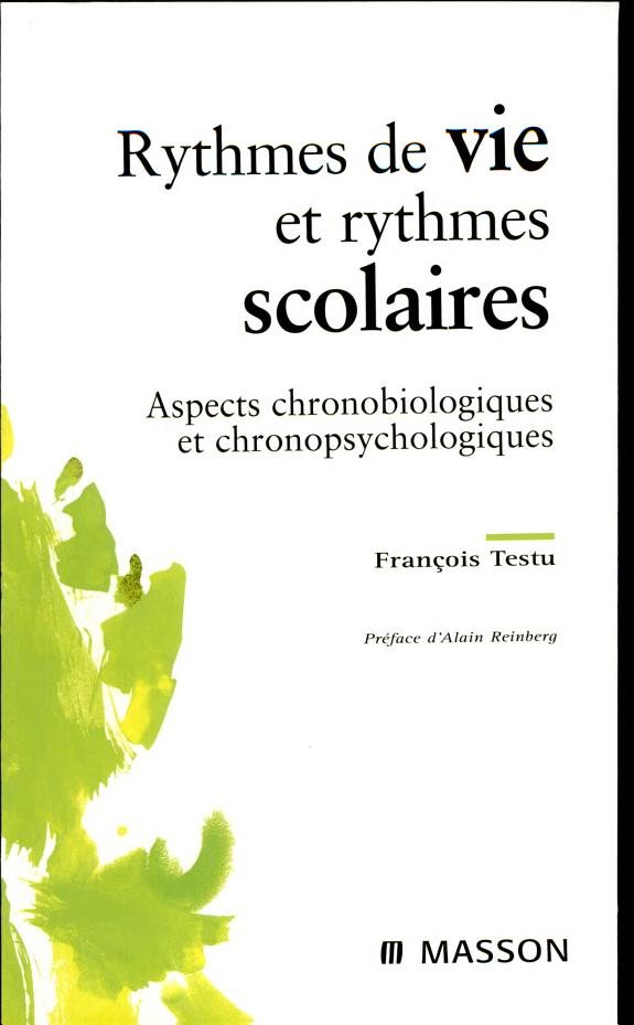 Couverture : Rythmes de vie et rythmes scolaires