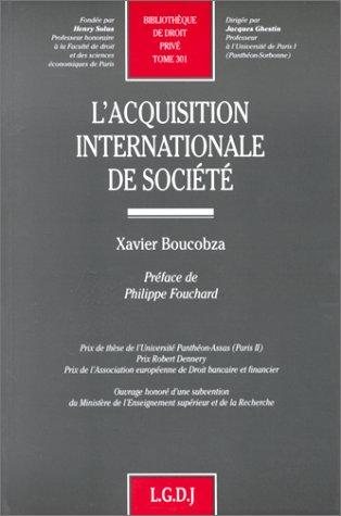 Couverture : L' acquisition internationale de société
