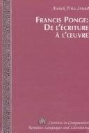Couverture : Francis Ponge