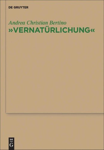Couverture : "Vernatürlichung"