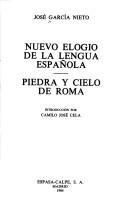 Couverture : Nuevo elogio de la lengua española ; Piedra y cielo de Roma