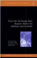 Couverture : Does the exchange rate regime matter for inflation and growth?