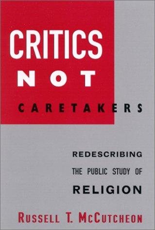 Couverture : Critics not caretakers