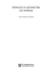 Couverture : Spinoza's geometry of power