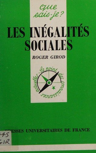 Couverture : Les inégalités sociales