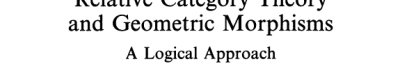 Couverture : Relative category theory and geometric morphisms