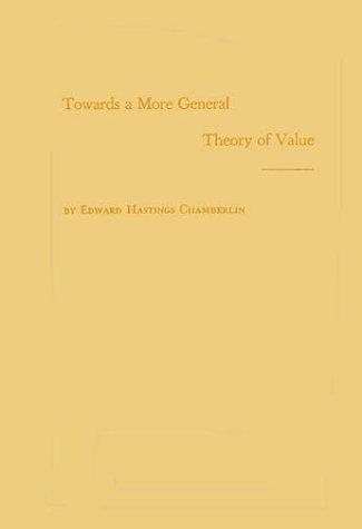 Couverture : Towards a more general theory of value