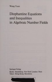 Couverture : Diophantine equations and inequalities in algebraic number fields