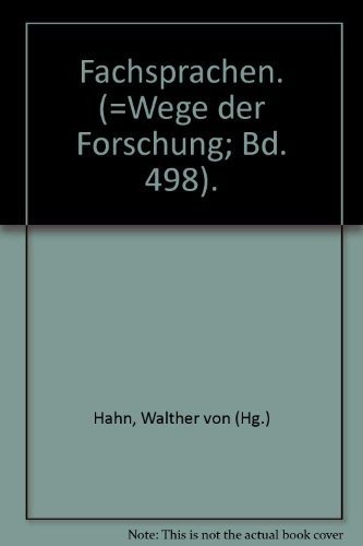 Couverture : Fachsprachen