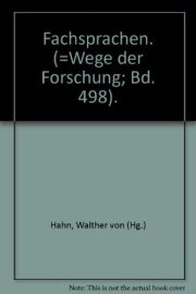 Couverture : Fachsprachen