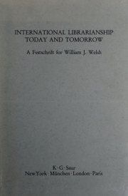 Couverture : International librarianship today and tomorrow