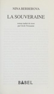 Couverture : La Souveraine