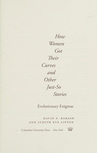 Couverture : How women got their curves and other just-so stories