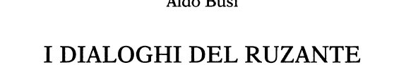 Couverture : I dialoghi del Ruzante