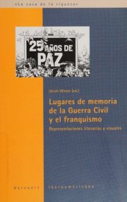 Couverture : Lugares de memoria de la Guerra Civil y el franquismo