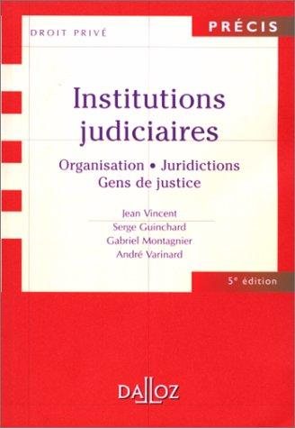 Couverture : Institutions judiciaires
