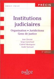 Couverture : Institutions judiciaires