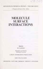 Couverture : Molecule Surface Interactions (Advances in Chemical Physics)
